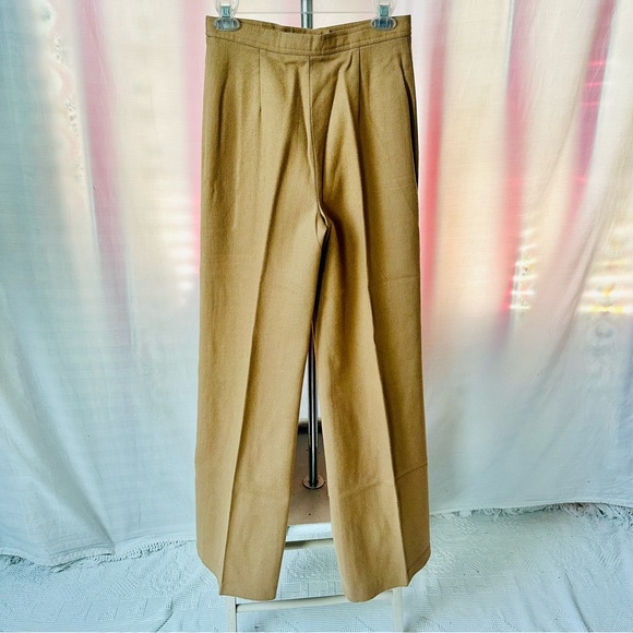 Vintage Tan Wool Trousers by Bronson of California High Waist 26”waist Flare Leg - Picture 4 of 10